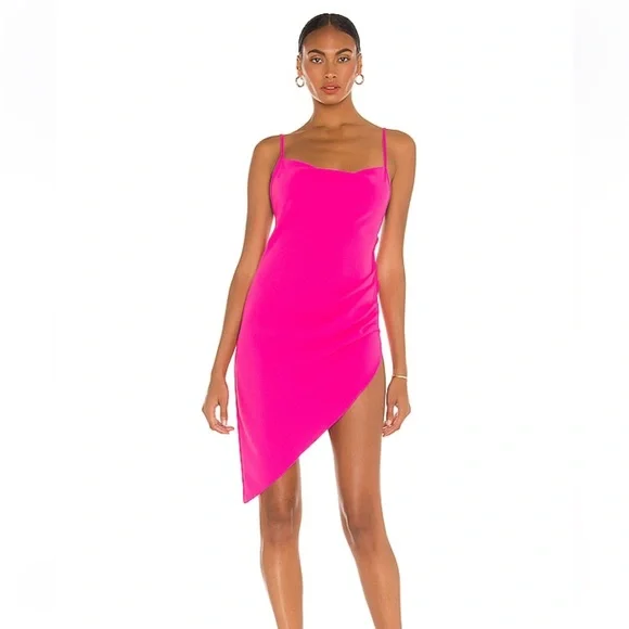 Revolve dress Amanda Uprichard Janet Dress - M hot pink - Picture 3 of 10